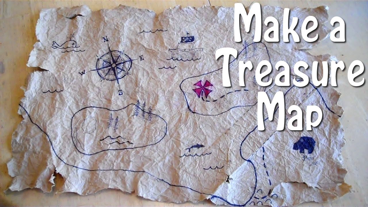 1280x720 How To Make A Treasure Map - Pirate Map Drawing