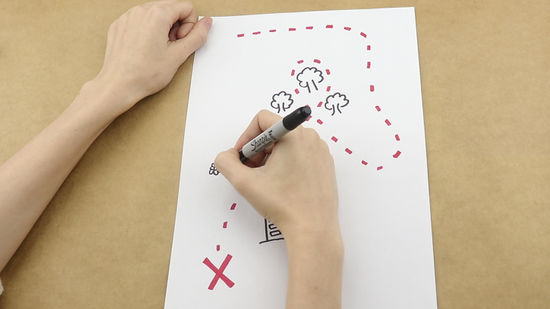 550x309 How To Make A Treasure Map Steps - Pirate Map Drawing
