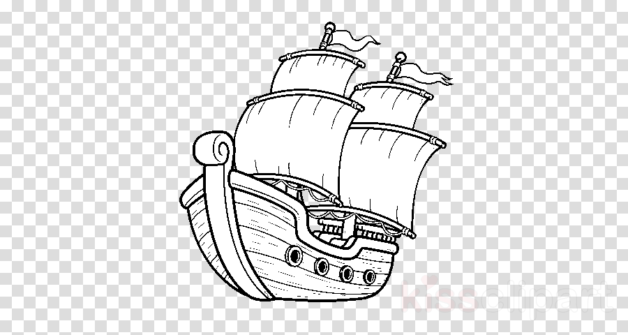 900x480 Pirate, Ship, Drawing, Transparent Png Image Clipart Free Download - Pirate Ship Drawing
