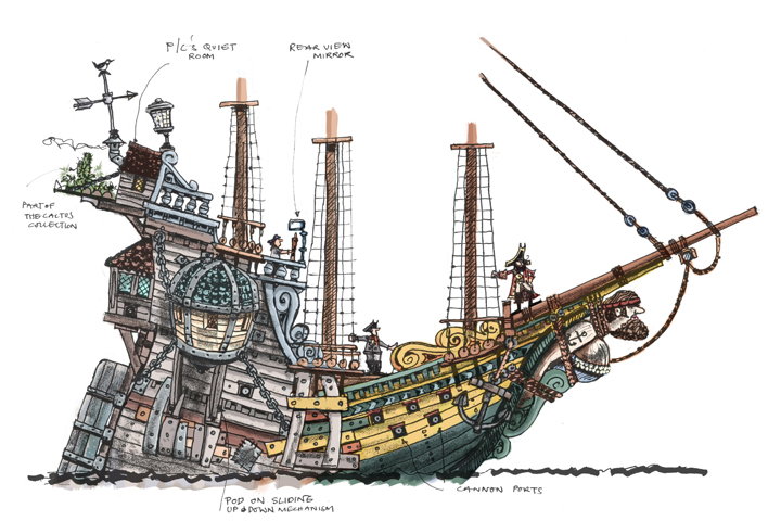 720x480 The Pirate Ship - Pirate Ship Drawing