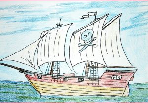 300x210 ship drawing easy drawing a pirate ship how to draw a pirate - Pirate Ship Drawing Easy
