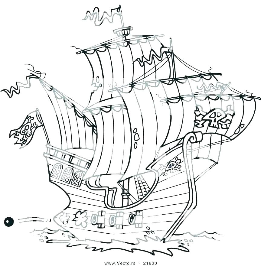 Pirate Ship Drawing For Kids at PaintingValley.com | Explore collection ...