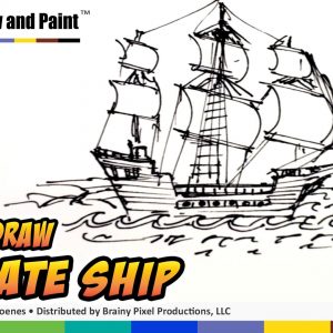 300x300 ship drawing fresh how to draw a pirate ship doodle art for kids - Pirate Ship Drawing For Kids