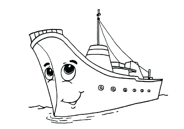 595x418 Bucky The Pirate Ship Coloring Pages Printable For Kids Online - Pirate Ship Drawing For Kids