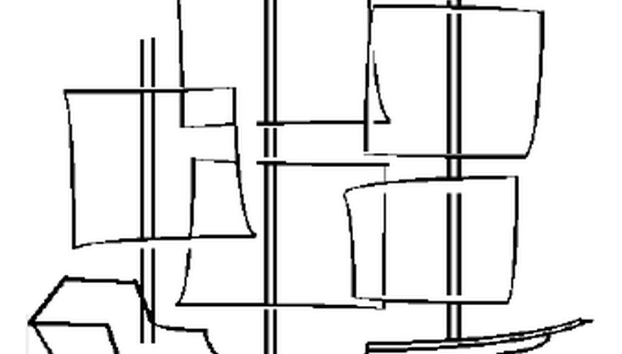 877x500 How To Draw Pirate Ships Our Pastimes - Pirate Ship Line Drawing