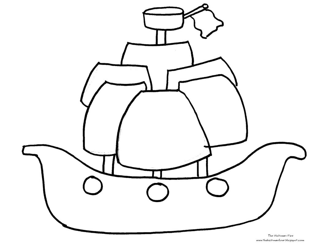 1024x811 Pirate Ship Drawing For Kids At Getdrawings Com Free Personal - Pirate Ship Line Drawing