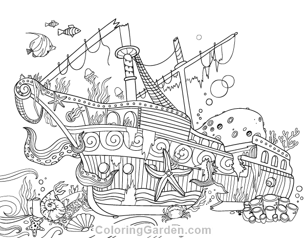 Pirate Ship Line Drawing - Pirate Ship Line Drawing. 