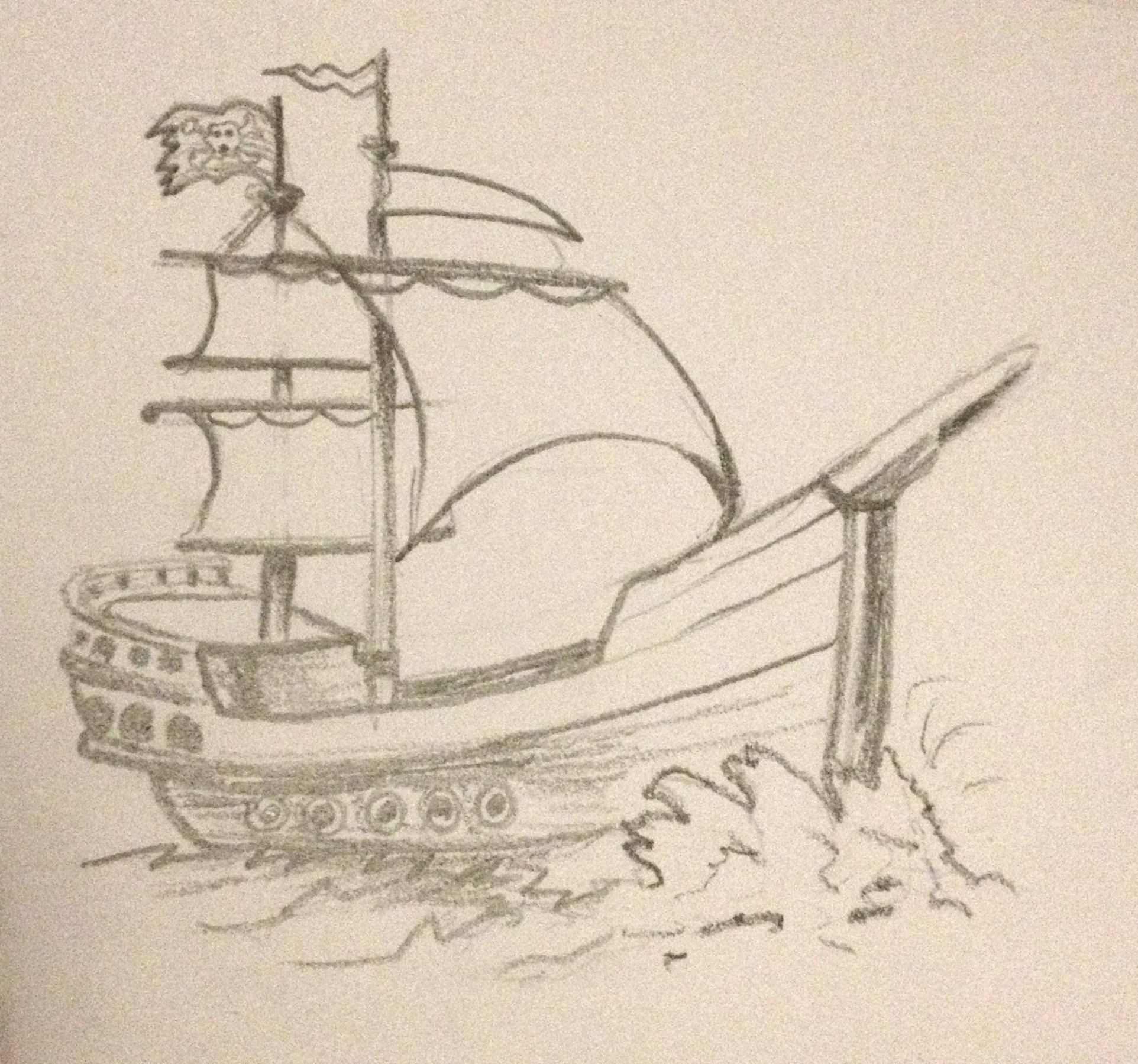 1924x1799 Pencil Sketch Pirate Ship Art Inspiration - Pirate Ship Pencil Drawing