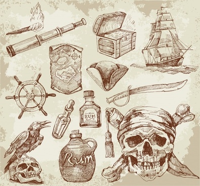 Pirate Skull Drawing at PaintingValley.com | Explore collection of ...