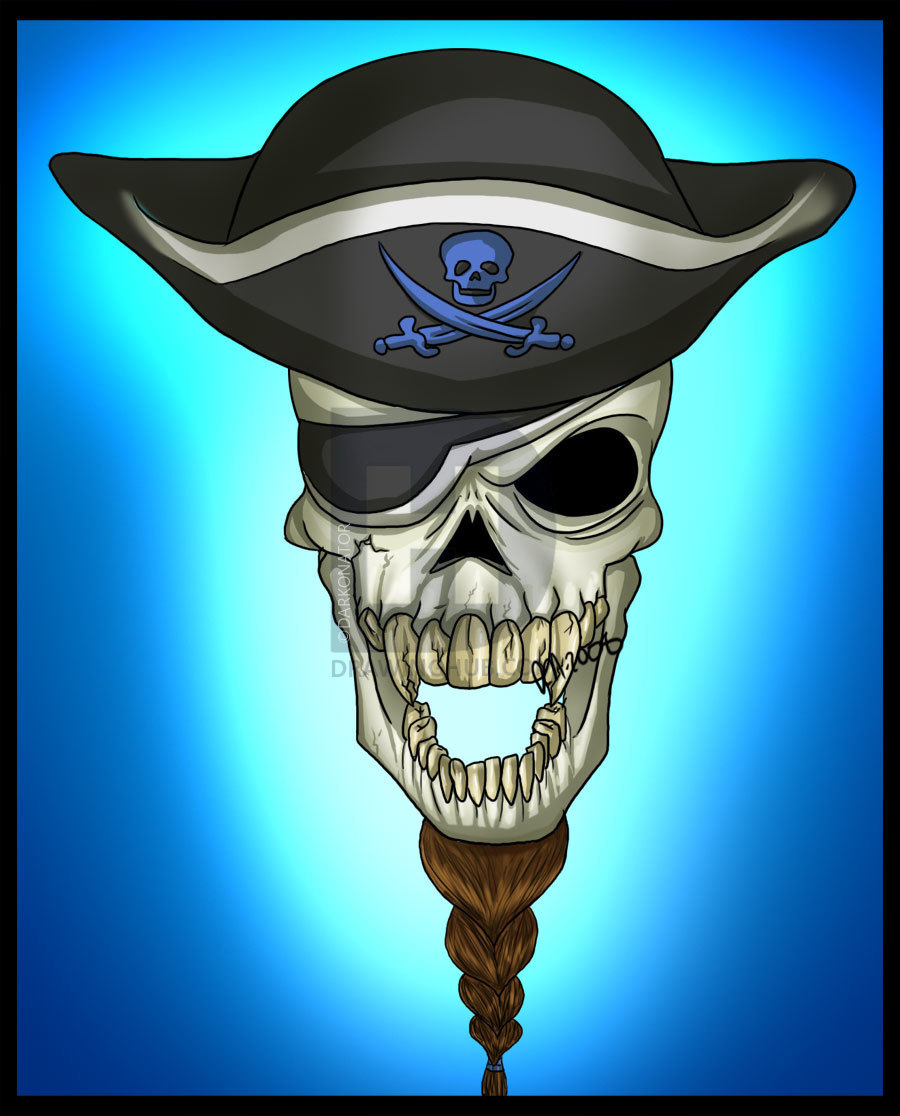 900x1116 how to draw a pirate skull, step - Pirate Skull Drawing
