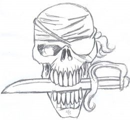 260x240 how to draw a pirate skull diy projects to try pirate skull - Pirate Skull Drawing