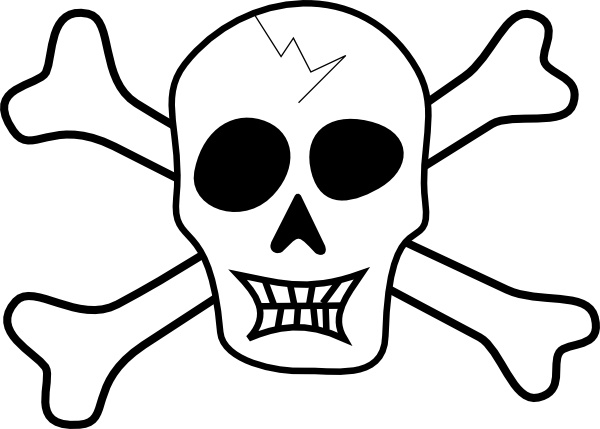 600x429 pirate skull and bones clip art free vector in open office drawing - Pirate Skull Drawing