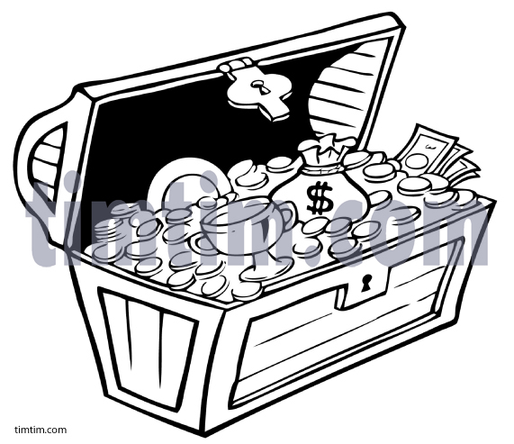 571x493 free drawing of a pirate treasure chest bw from the category - Pirate Treasure Chest Drawing