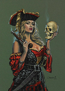 216x300 pirate wench art fine art america - Pirate Wench Drawing