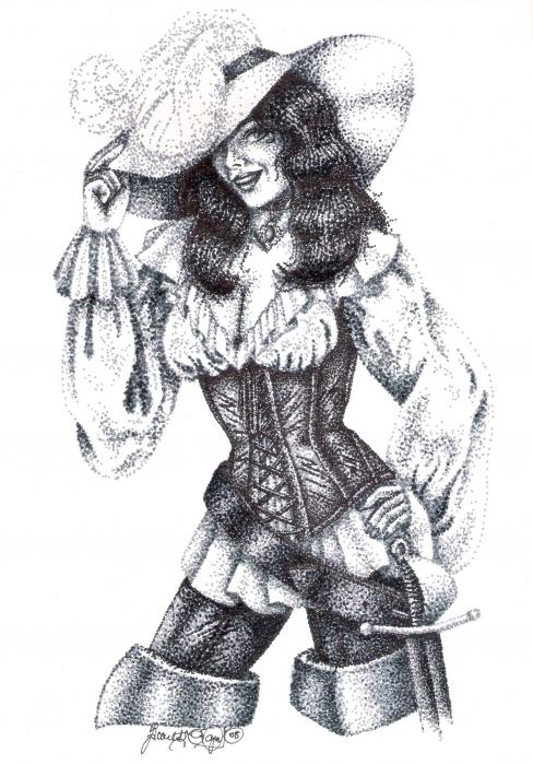 488x700 pirate wench drawing - Pirate Wench Drawing