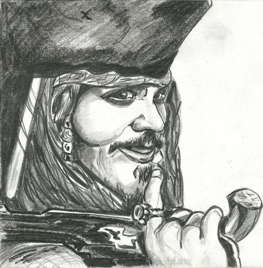 885x903 Sparrow - Pirates Of The Caribbean Drawing
