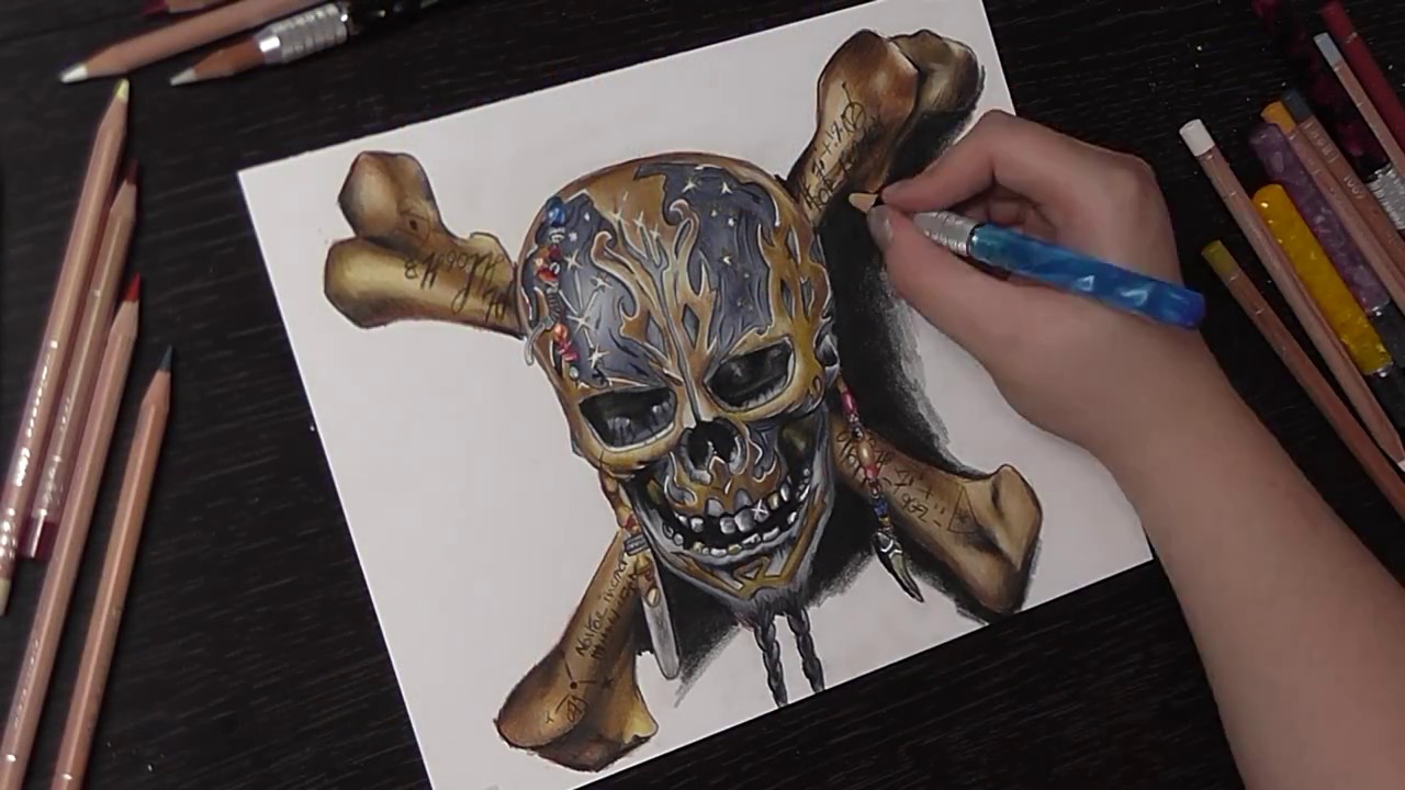 1280x720 drawing skull pirates of the caribbean - Pirates Of The Caribbean Skull Drawing