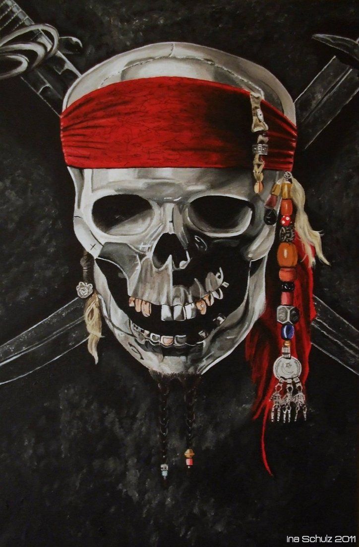 724x1104 Pirate Skull - Pirates Of The Caribbean Skull Drawing