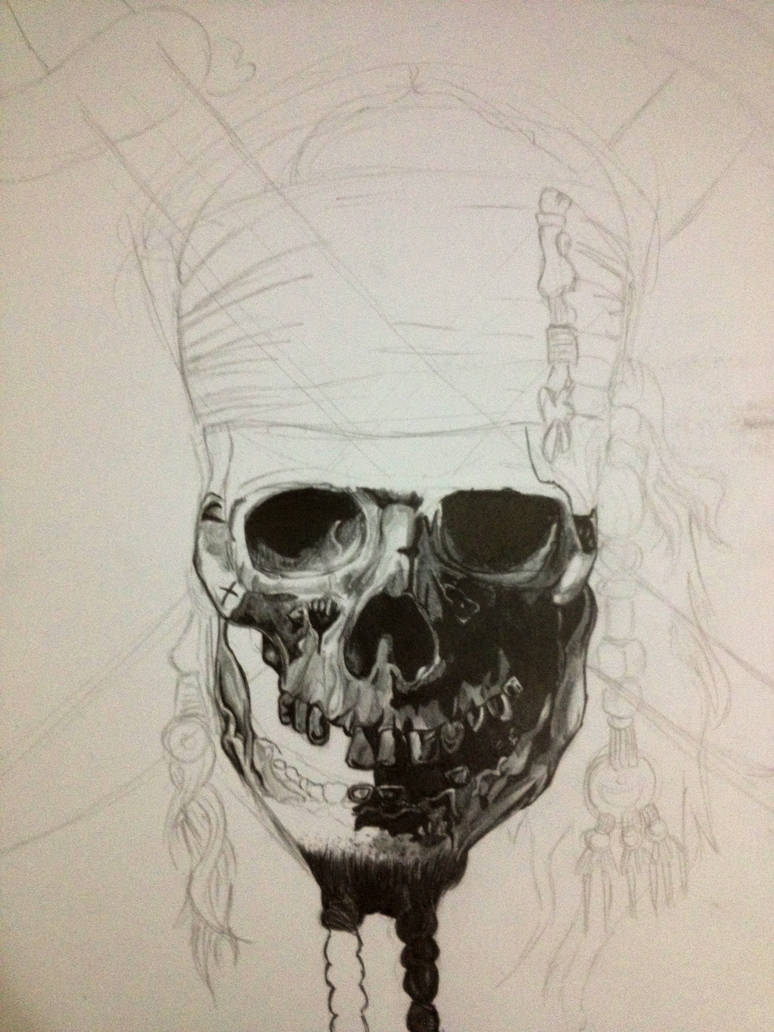 774x1032 pirates of the caribbean skull wip - Pirates Of The Caribbean Skull Drawing