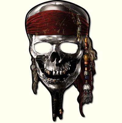 400x405 pirates of the caribbean pirate skull masks - Pirates Of The Caribbean Skull Drawing