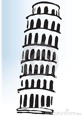 318x450 leaning tower of pisa sketches - Pisa Tower Drawing
