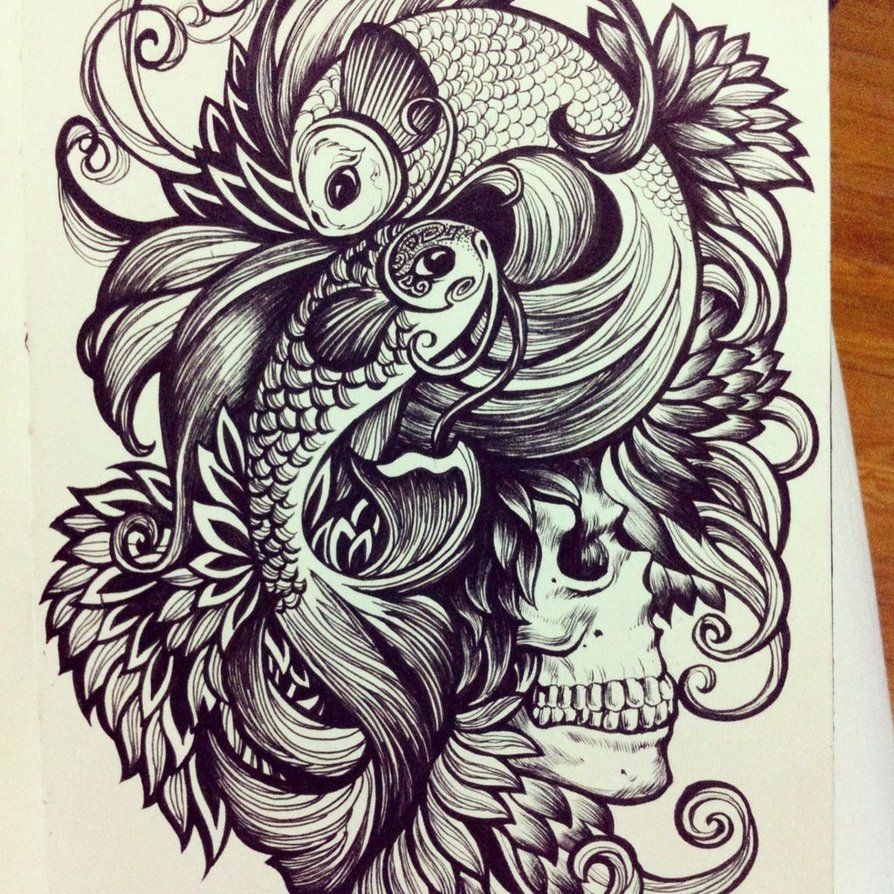 894x894 pisces sign drawings - Pisces Drawing