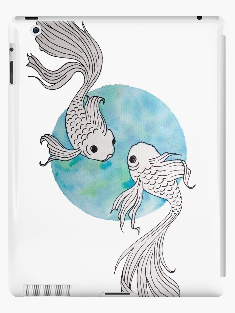 750x1000 pisces fish watercolor illustration ipad cases skins - Pisces Fish Drawing