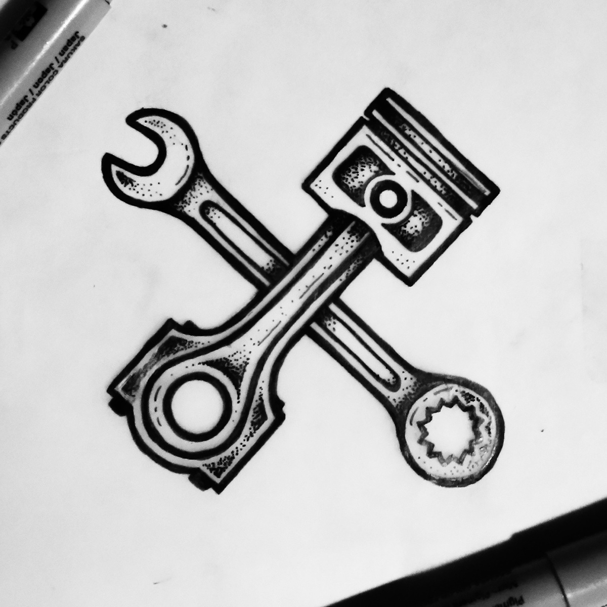 Piston Tattoo Drawing at Explore collection of