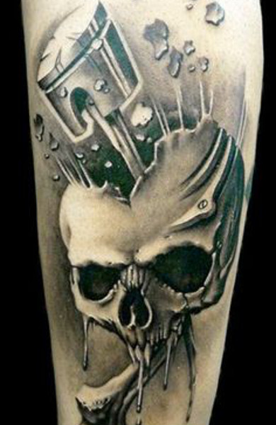 390x600 piston tattoos - Piston Tattoo Drawing