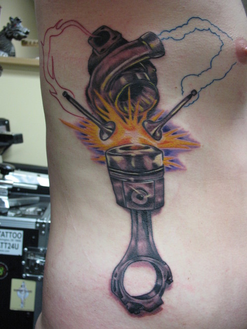 500x667 turbo piston tattoos - Piston Tattoo Drawing
