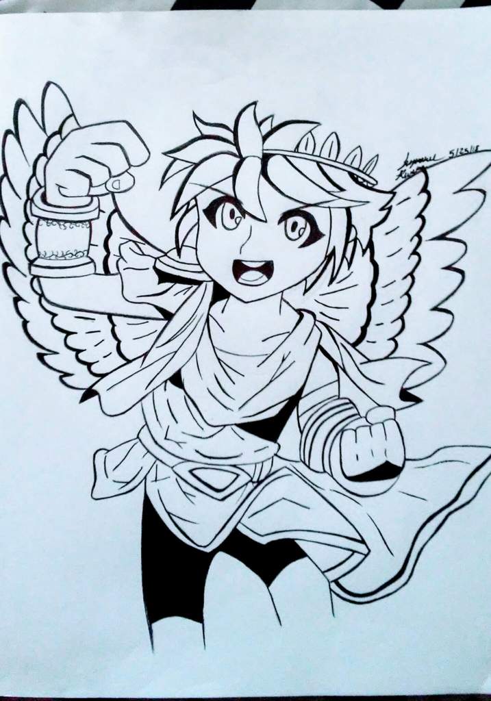 717x1024 my first drawing of pit kid icarus amino - Pit Drawing