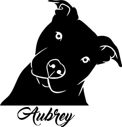425x442 pitbull head tilt personalized decal - Pitbull Head Drawing