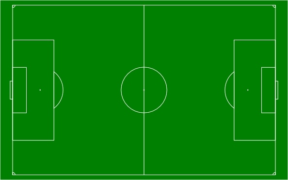 594x372 Soccer Field Football Pitch Clip Art Free Vector In Open Office - Pitch Drawing
