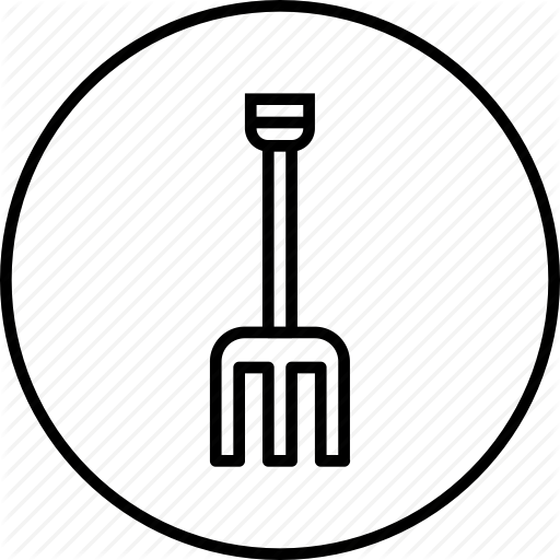 512x512 Drawing Farmer Pitchfork Transparent Png Clipart Free Download - Pitchfork Drawing