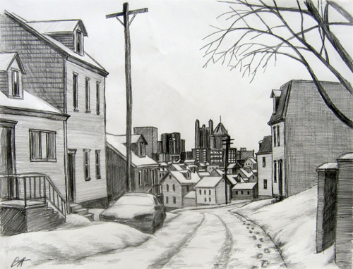 500x382 Tuesday The Master Drawing Bryce Herrington Studio - Pittsburgh Drawings