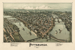 300x200 Vintage Pittsburgh Drawings Fine Art America - Pittsburgh Drawings