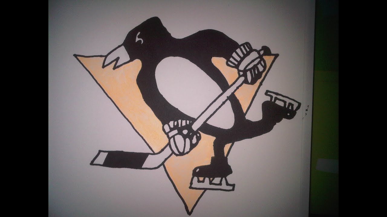 1280x720 how to draw the pittsburgh penguins logo - Pittsburgh Penguins Drawings