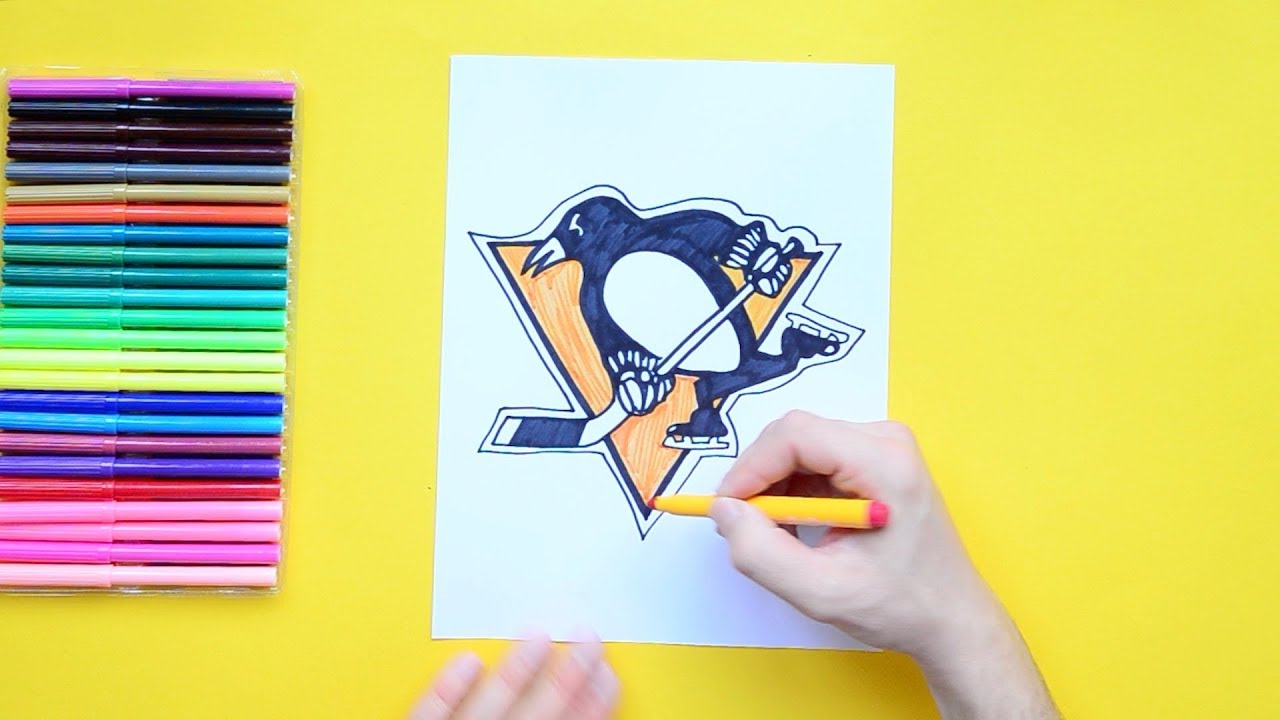 1280x720 how to draw the pittsburgh penguins logo - Pittsburgh Penguins Drawings