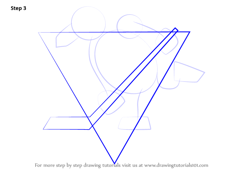 843x596 learn how to draw pittsburgh penguins logo - Pittsburgh Penguins Drawings