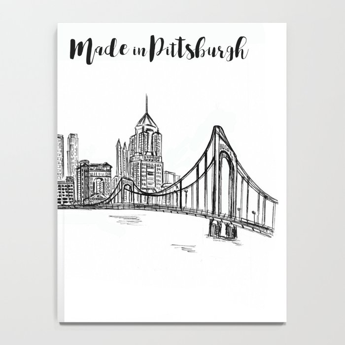 700x700 ink sketch pittsburgh skyline notebook - Pittsburgh Skyline Drawing
