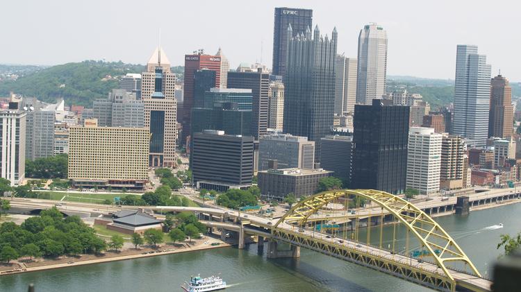 750x421 jll downtown and fringe drawing in more office tenants than - Pittsburgh Skyline Drawing
