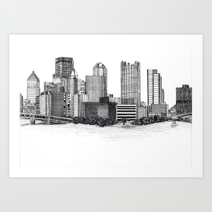Pittsburgh Skyline Drawing at Explore collection