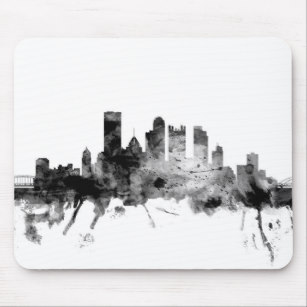 307x307 pittsburgh skyline mouse pads zazzle - Pittsburgh Skyline Drawing