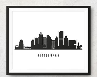 340x270 pittsburgh skyline etsy - Pittsburgh Skyline Drawing