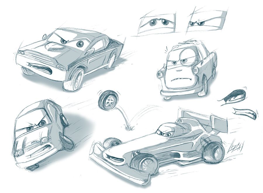 900x662 pixar cars - Pixar Cars Drawings