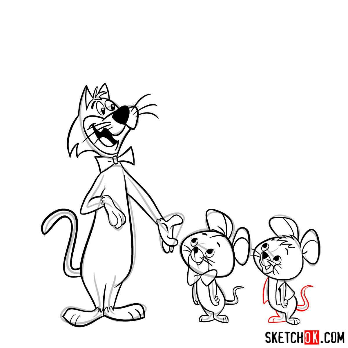 1200x1200 how to draw pixie and dixie and mr jinks - Pixie Drawing