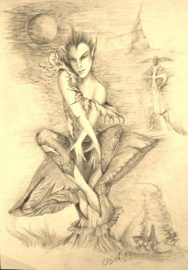 375x539 cornish pixie drawing - Pixie Drawing