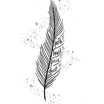 360x360 Faith, Trust, Pixie Dust Sticker - Pixie Dust Drawing