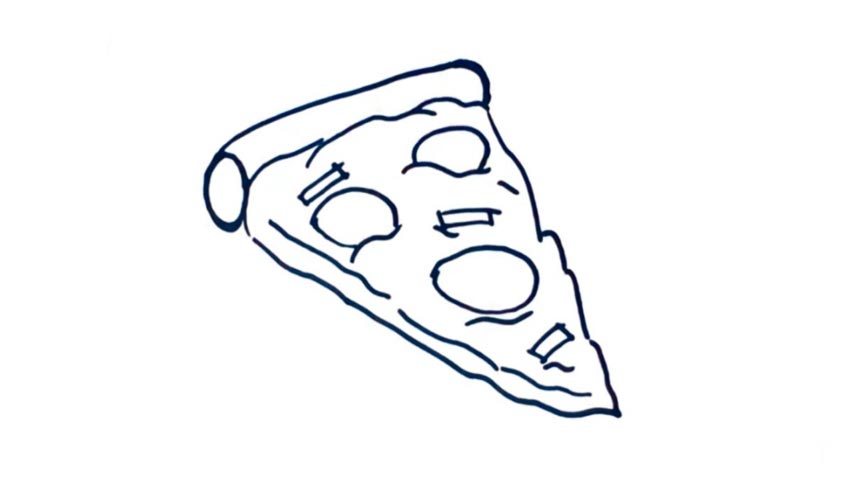 854x480 how to draw pizza - Pizza Drawing