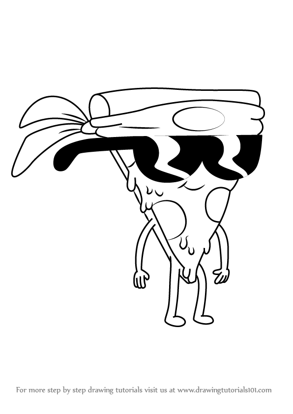 596x843 learn how to draw pizza steve from uncle grandpa - Pizza Drawing